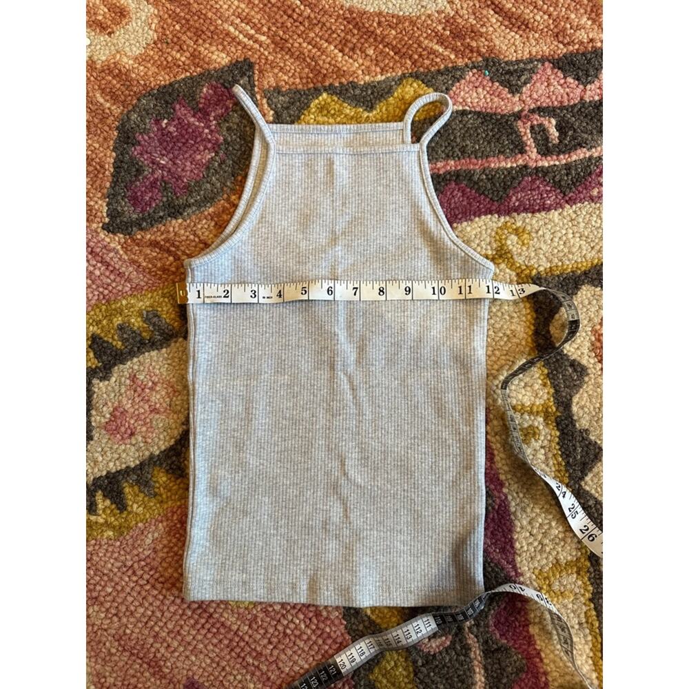 American Eagle Outfitters Light Gray Ribbed Halter Cami - Picture 6 of 6